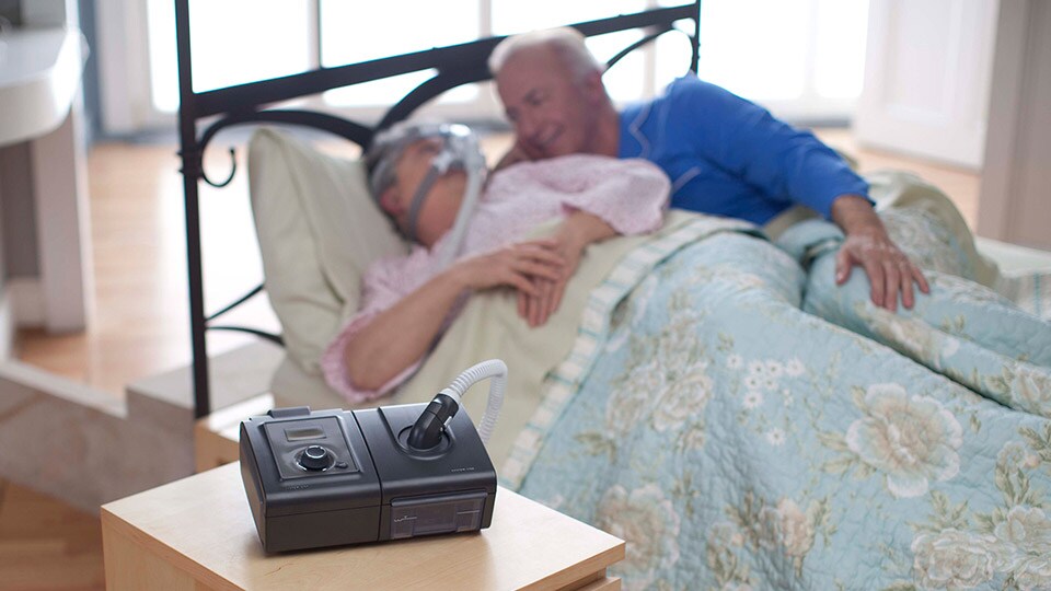 CPAP reducing sleep apnea symptoms