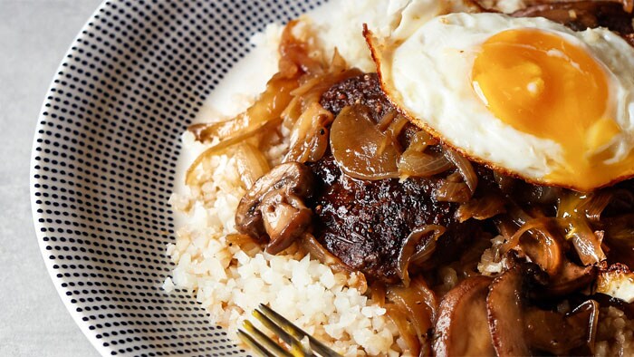 Loco Moco with Teriyaki Gravy Grilled Indoors | Philips