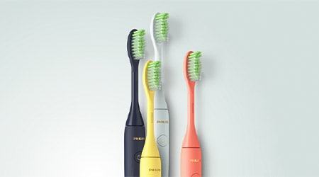 Philips One Rechargeable Toothbrush by Sonicare gently polishes