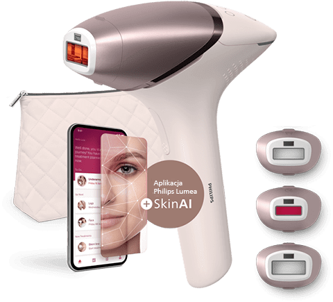 Zestaw sprzedażowy depilatora IPL Philips Lumea 9900 first