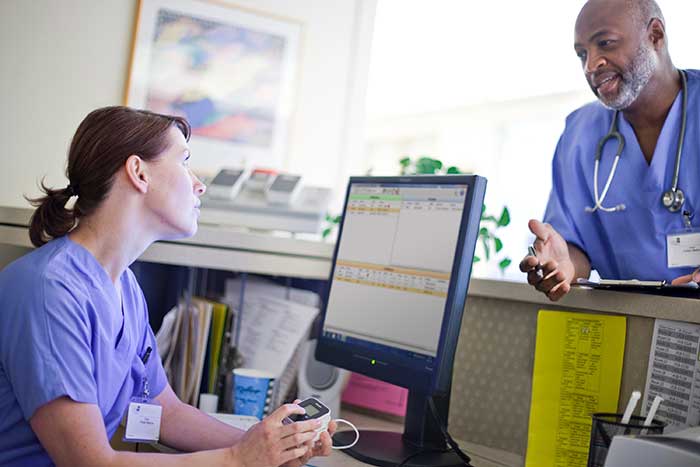 Doctors at desk