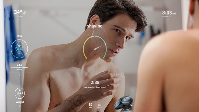 Download image (.jpg) Philips Smart Mirror concept (opens in a new window)