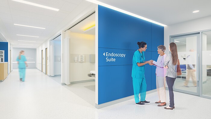 Download image (.jpg) Entrance to the endoscopy department (opens in a new window)