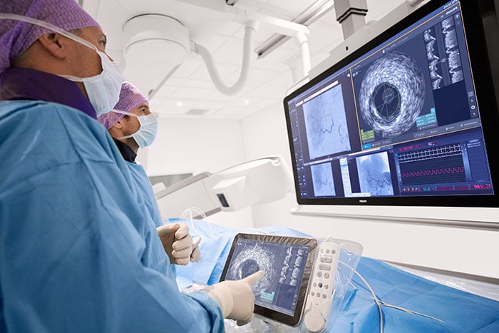 Download image (.jpg) The Philips IntraSight interventional applications platform seamlessly integrates intravascular imaging and physiology applications for image guided procedures. (opens in a new window)