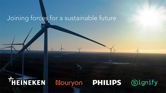 Adding green energy to the grid: Philips, HEINEKEN, Nouryon and Signify form first Pan-European consortium for future wind farm