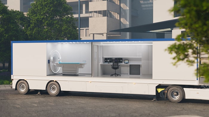 The Philips BlueSeal MR mobile truck interior -  