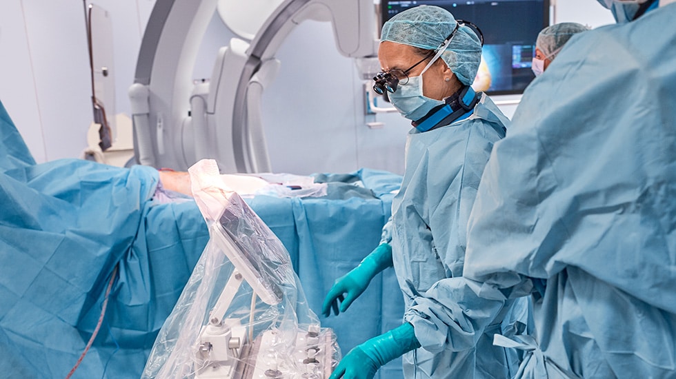 Observation of a vascular procedure