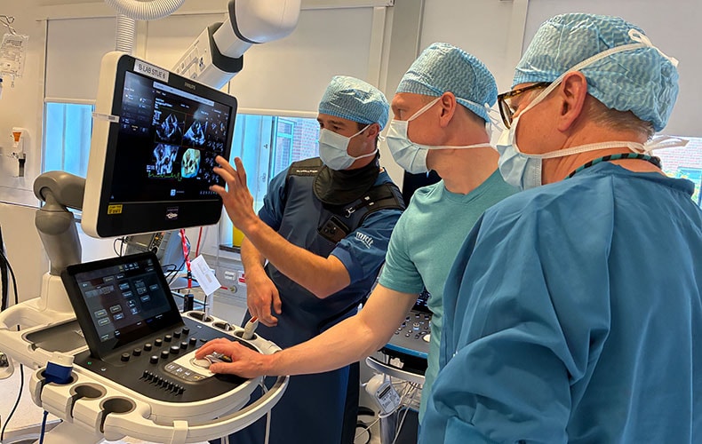 EPIQ CVxi ultrasound system during the procedure