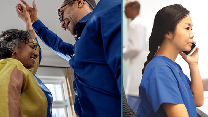 Patient and nurse -  