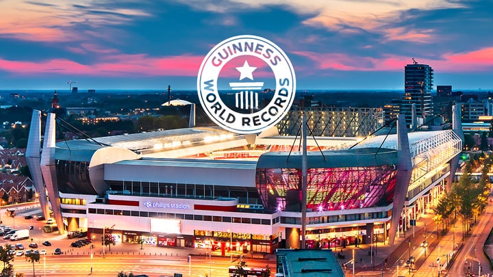Philips Stadium with Guinness world records logo