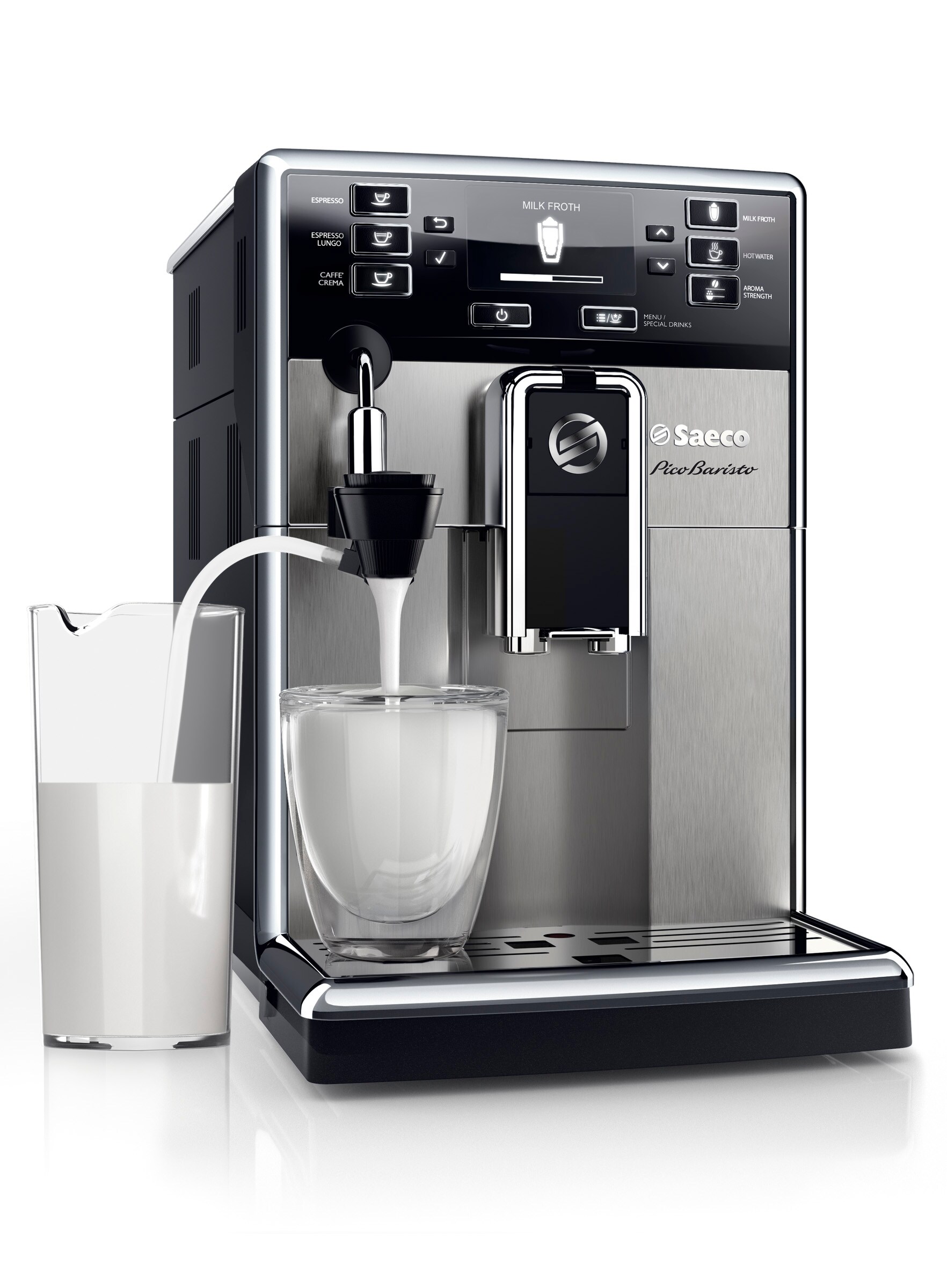 Die Saeco PicoBaristo bietet größte Kaffeevielfalt in kompaktem Design