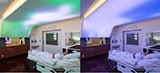 Hospital staff can enter the desired parameters and the ceiling creates visuals and light moods customized to the situation of individual patients