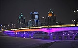 Astana bridge with Philips LED lighting