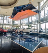Philips luminous textiles highlight the platform for the Lexus NX in Russian showrooms